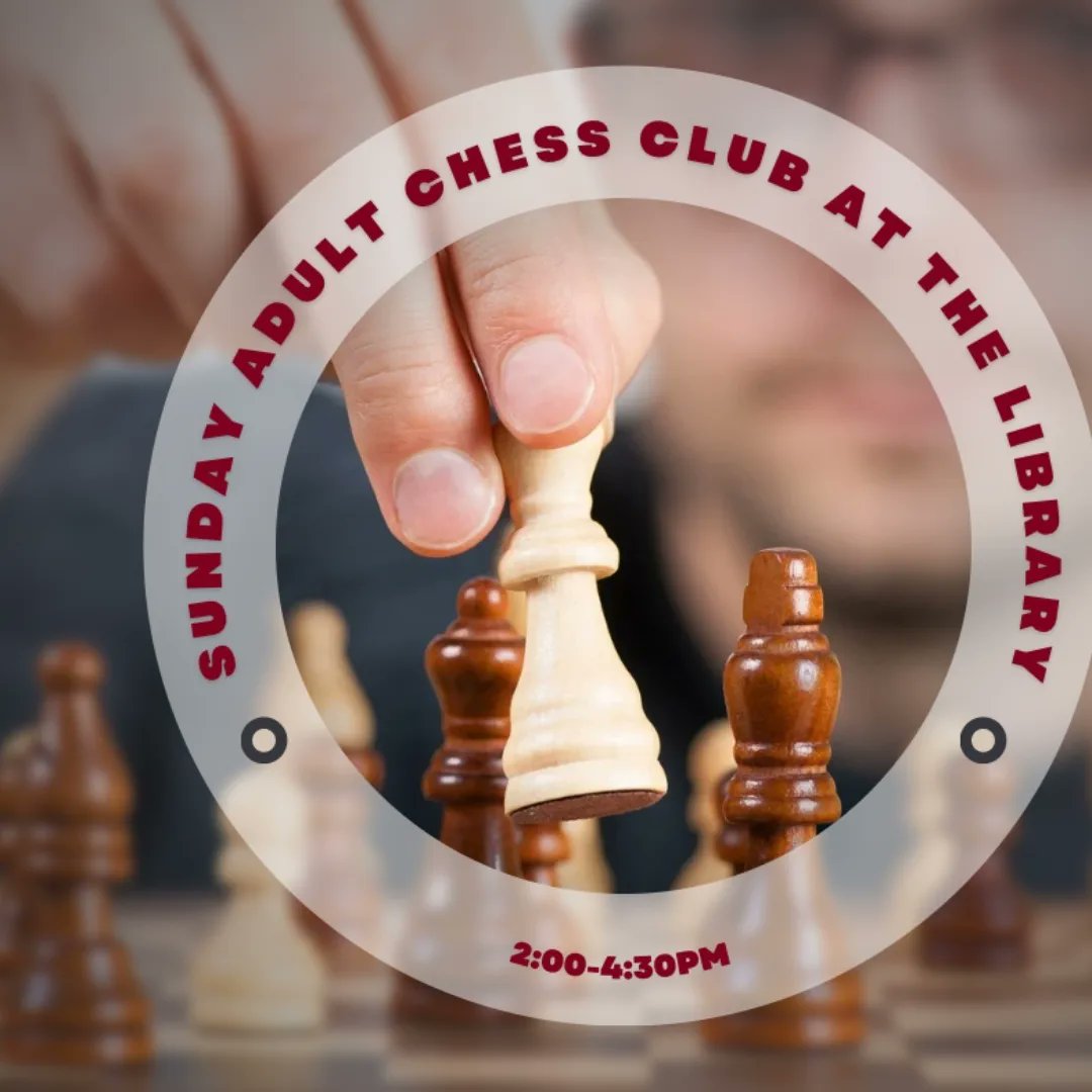 MCCL256's tweet photo. We hope everyone has been enjoying their 4th of July weekend 🇺🇸

Join us for two great chess opportunities today:

♟𝗦𝘂𝗻𝗱𝗮𝘆 𝗔𝗱𝘂𝗹𝘁 𝗖𝗵𝗲𝘀𝘀 – 2:00 PM - 4:30 PM at the Madison Library 

♟ 𝗦𝘂𝗻𝗱𝗮𝘆 𝗥𝗮𝗽𝗶𝗱 (𝗢𝗻𝗹𝗶𝗻𝗲) – 2:00 PM on https://t.co/B5RqAwIEVL https://t.co/6asRApT2g7