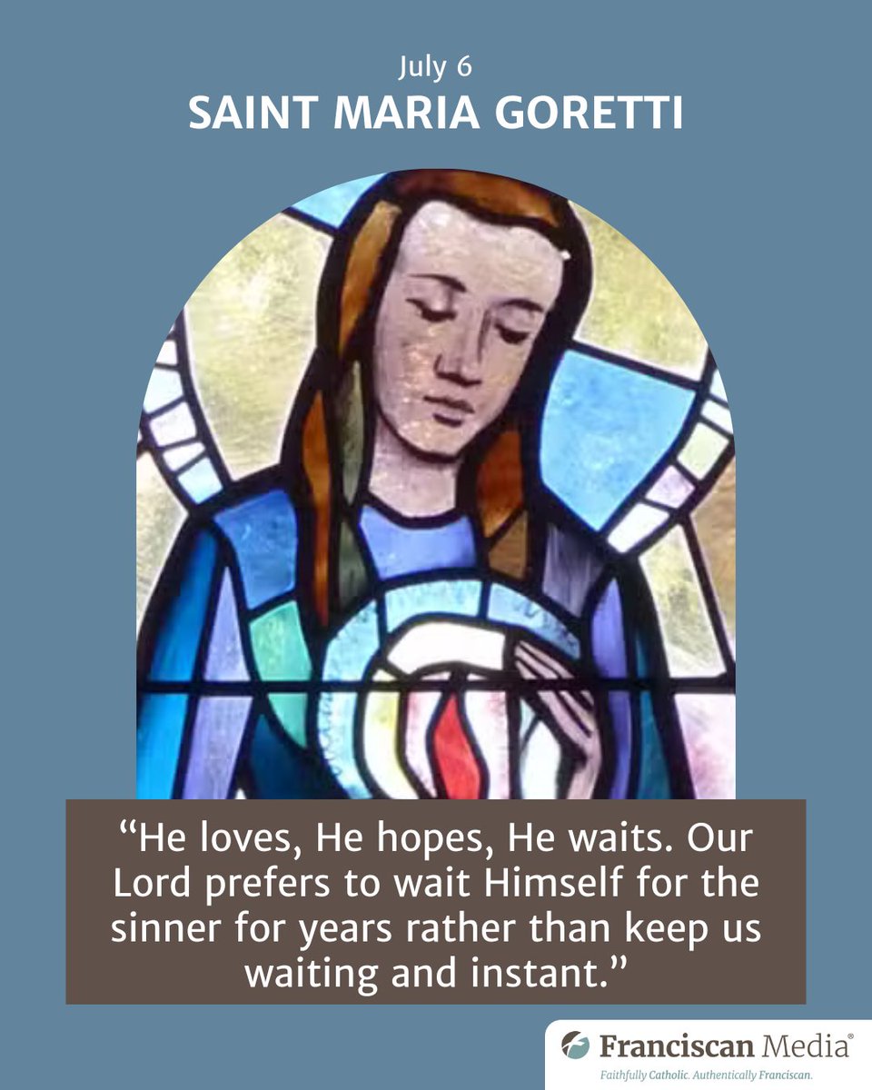 StAnthonyMag's tweet photo. St. Maria Goretti chose mercy over vengeance—even in death. Her purity was not naivety but power rooted in Christ.
#saintoftheday #Forgiveness #PurityAndPower #YouthSaint https://t.co/wNAG4FPpEv