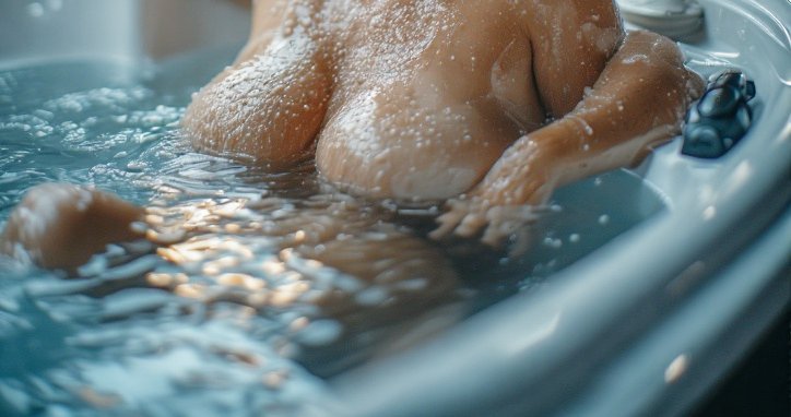 Amore guarda che sei messa male lì ci sono i getti per i massaggi ai piedi
No no fidati, appena apri massaggiano quello che preferisco io, devo solo stare attenta quando esco che gocciola per un po', mi entra tanta acqua però è bellissimo