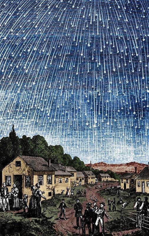 1833 LEONIDS when people saw 100,000 METEORS / HOUR