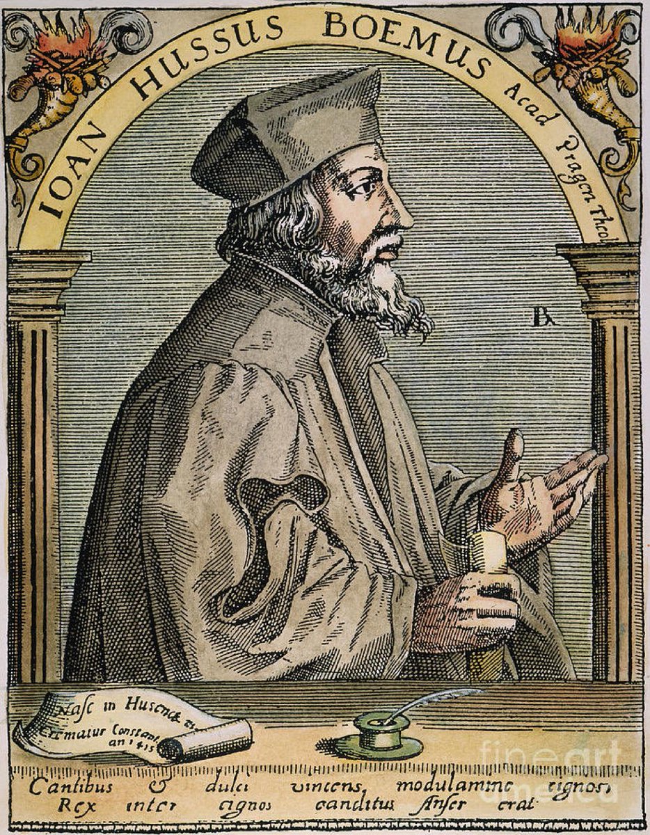 #OTD July 6, 1415:
Jan Hus, Czech reformer, is burned at the stake in Constance, Germany for “heresy.” He had been outspoken in his appeals for church reform and for political and religious rights for the common people.