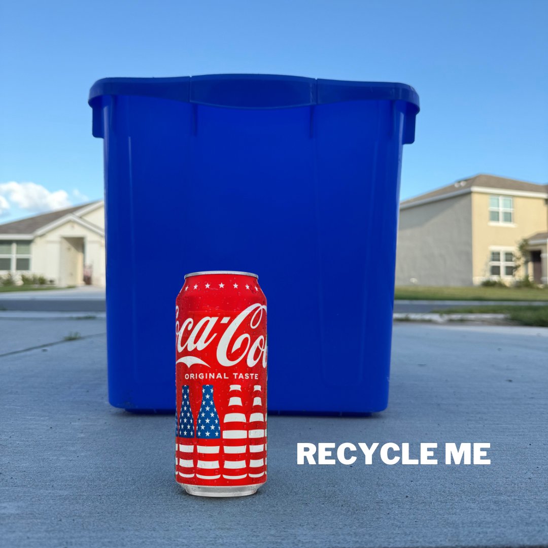 #DidYouKnow that your recyclables should be placed  in your recycle bin with no bag. The bag creates a source of contamination and prevents your recyclables from being recycled. #SustainabilitySunday #WeAreCokeFlorida #Recycling