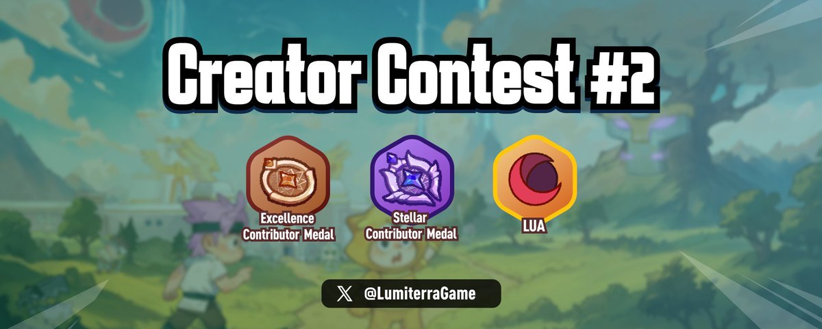 🖼️lumiterra art contest 🖼️  

there's no rules, do what you want, something cool, something we'd like 

📅 deadline: july 10  

🧠 theme: lumiterra - anything and everything  

🏆prizes: top 10 get 50 $LUA + contributor NFT  

🔥 community vote winner gets 100 $LUA + special