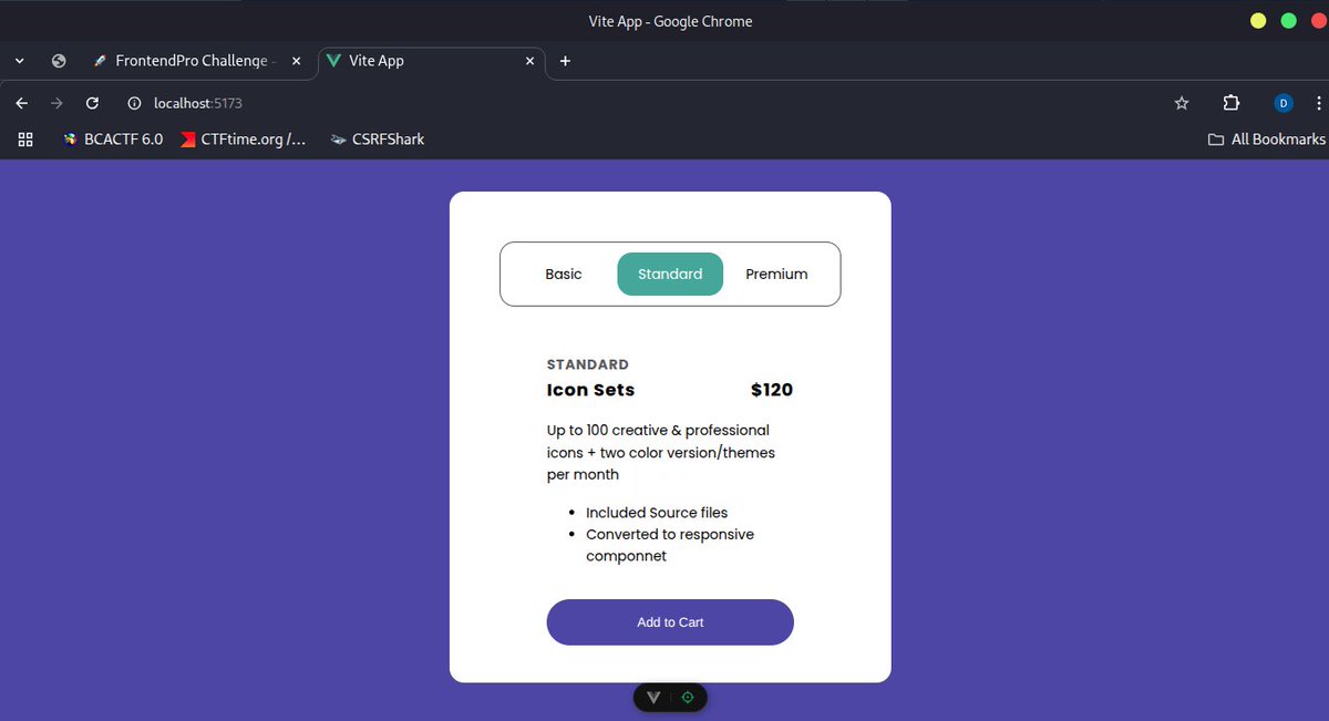 KOD28092643's tweet image. 🚀 Day 10 of my #15DaysOfCode Challenge! Built the UI for a dynamic #vue  Select Pricing Component.
Functionality coming tomorrow! 
Code: github.com/KOD892/set-pri… 
Anticipating Feedbacks!
#VueJS #FrontendDev #WebDev #CSS #CodeMentor #100DaysOfCode 
@ILLENIUM