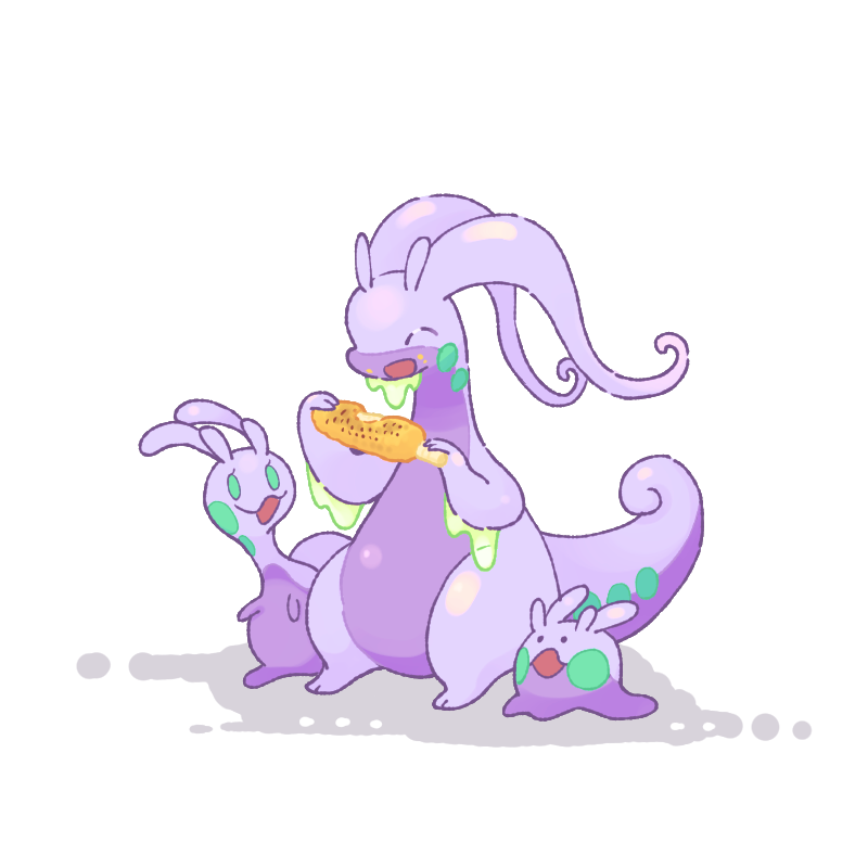 (〇Ơ ～ Ơ〇)ひとくちー
(〇・～・〇)ちょーだーい
🌽　#ヌメルゴンの日