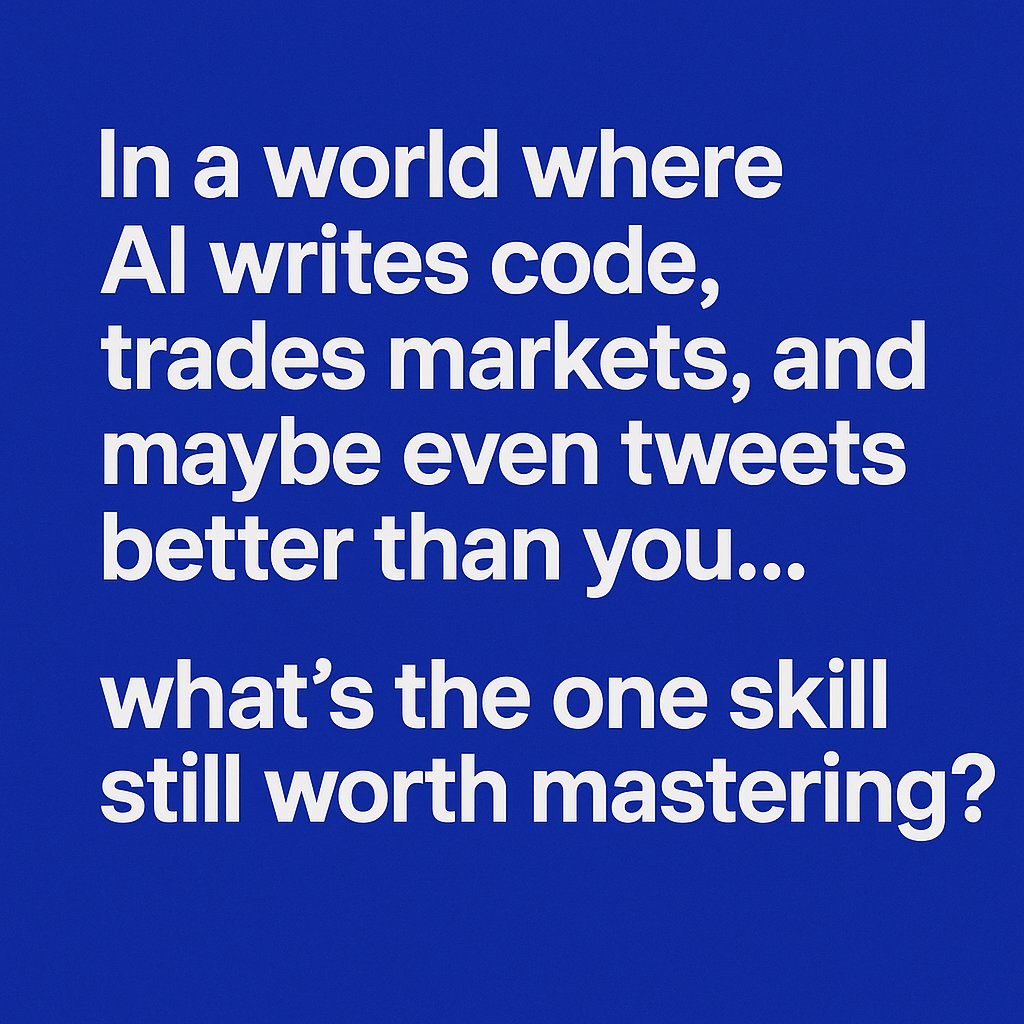 Influence. The ability to move people, make them laugh, cry, care. 

Play. The ability to explore, mess around, and see sideways - AI doesn’t improvise like that (yet). 

Judgement. The models get smarter, but you still need to choose what to optimize for. Judgment = the last