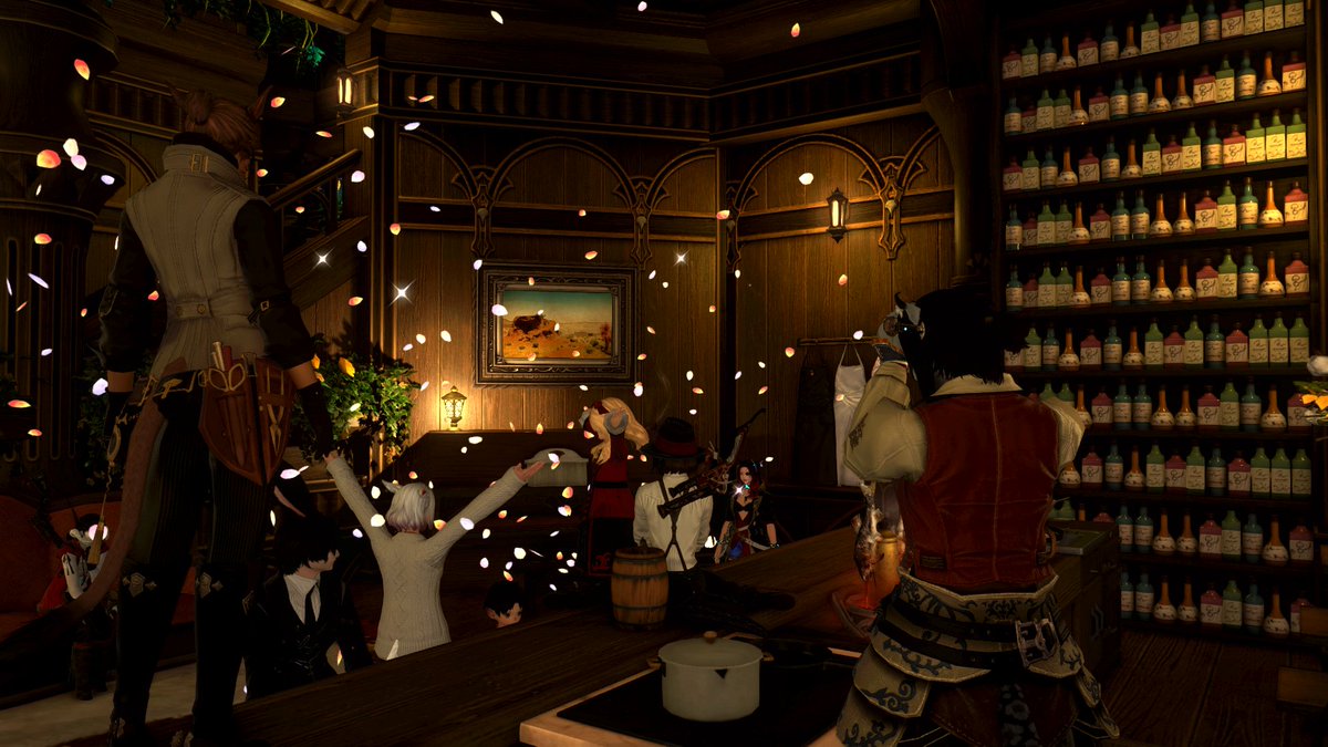 Boi Howdy! And with that, another opening done and dusted! 🍻🤠🔥

A warm thank you to all the fine patrons who graced our most humble booze-stained floorboards, see y'all next opening! 🫶🍖🥂🍸

#FF14 #FFXIVRP #FF14SS #ElementalDC #HighNSaloon #HousingEden #FFXIVHousing #GPOSERS