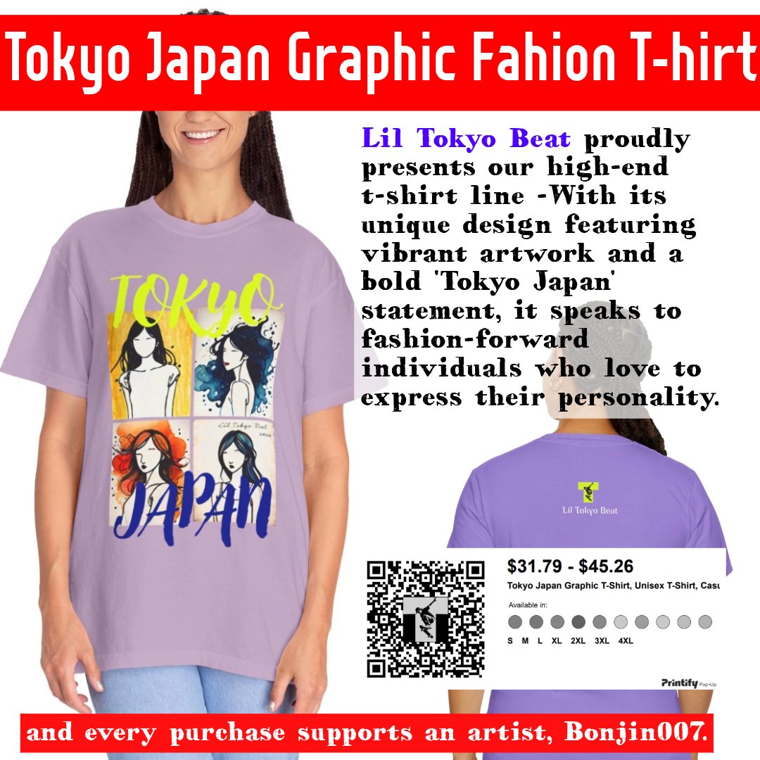 Bonjin007's tweet photo. Lil Tokyo Beat proudly presents our high-end t-shirt line - where art meets attitude and every purchase supports an artist. Premium quality meets street-inspired watercolor designs. For creatives who wear their passion. https://t.co/6YfBljaYF4