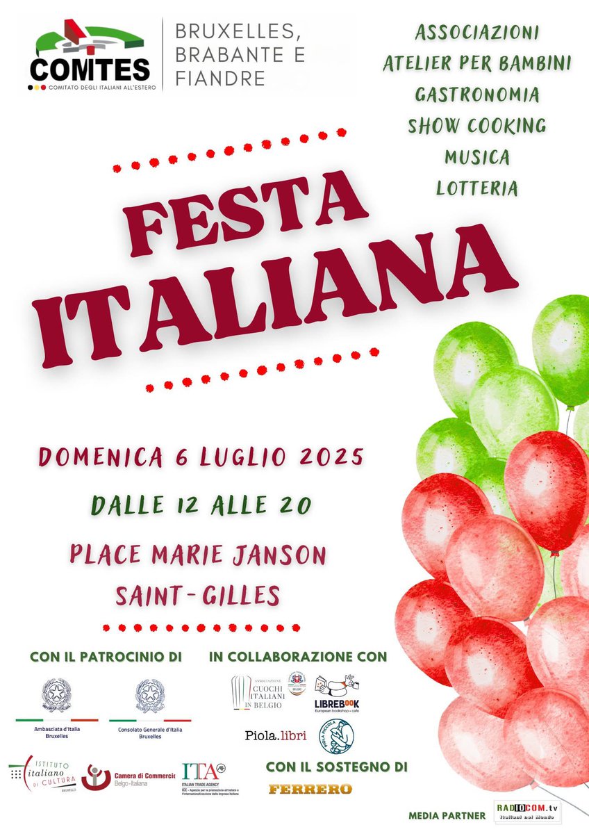 I nostri soci Roberto e Beatrice, sfidando il tempo inclemente, assieme a S E. L’Amb. Federica Favi, di <a href="/ItalyinBelgium/">Italy in Belgium</a> , hanno partecipato alla prima Festa Italiana organizzata a #Bruxelles dal <a href="/ComitesBelgio/">Com.It.Es. Belgio</a> . 🫡🇮🇹🇪🇺🔰🇧🇪