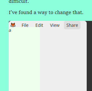 rebane2001's tweet photo. pretty fun optical illusion i accidentally made writing my blog css
the background rectangle is grey (#EEEEEE), but the foreground/left one is slightly greenish (#EEFFEE)
but because my blog's background is that minty green color it makes it seem like the left one is grey ^^ https://t.co/Mjs6lH54Ce