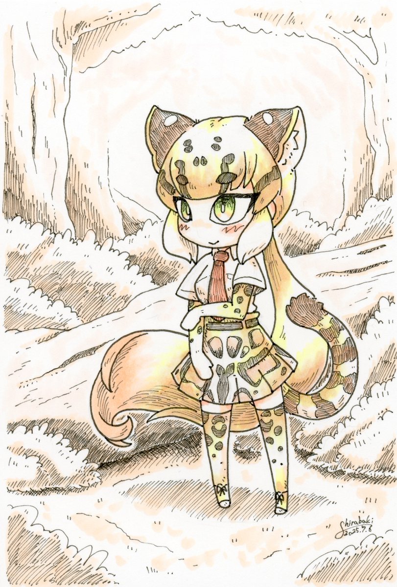shirabaki's tweet image. #けものフレンズ 
アナログウンピョウ。なんかこう雰囲気が好き。