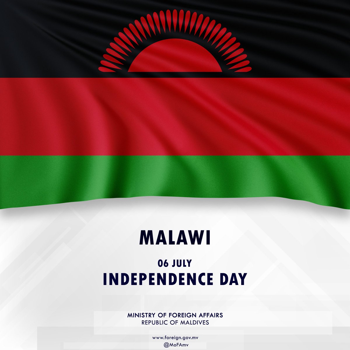 Foreign Minister Dr. Khaleel sends Independence Day greetings to the Foreign Minister of Malawi

📃 Press Release | t.ly/g-6hQ