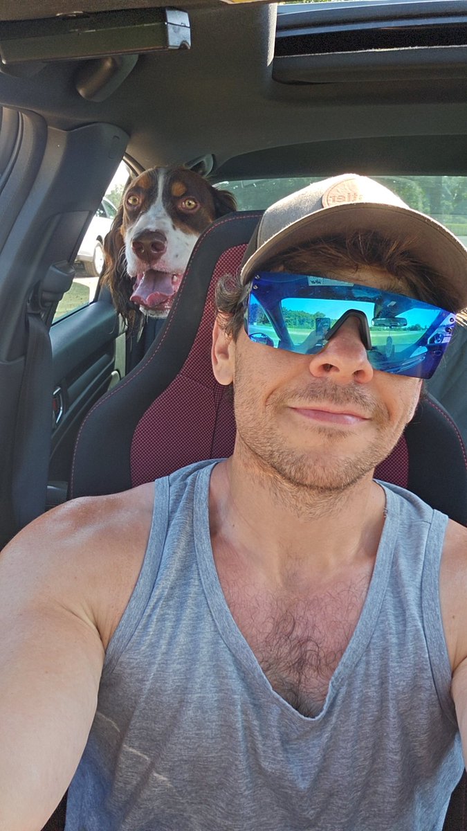 Rowan got to play with 2 other setters at the park today. Happy happy boy.