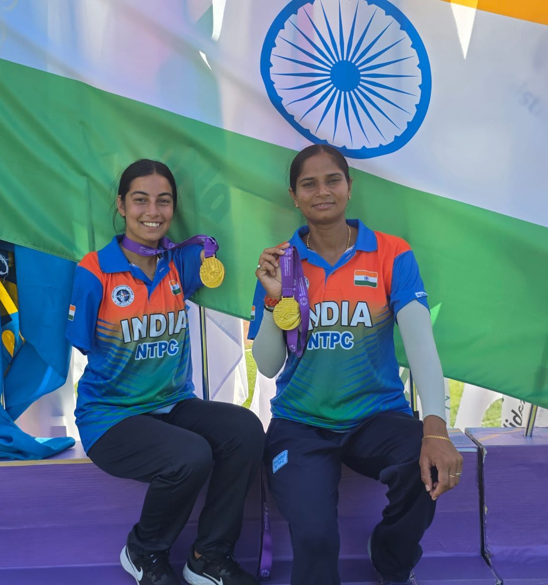 ArcherSheetal's tweet image. What an incredible feeling to hold this gold medal with my coach sir!  Thank you, sir!!

Jyoti didi, We made it happen. Thanks for being an incredible partner, friend, and sister ♥️

Jyothi didi &amp;amp; I won the gold in women’s double at Asian Para Archery Championships!!