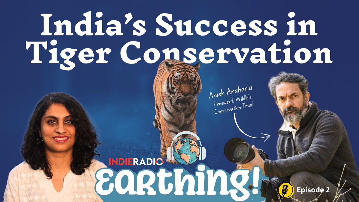 #Tigers #HumanAnimalConflict #wildlife 
In this episode of Earthing, listen to Prajakta Joshi in conversation with Dr. Anish Andheria of WCT over the success as well as the challenges of Tiger conservation in India.
<a href="/anishandheria/">Anish Andheria</a> <a href="/WCT_India/">Wildlife Conservation Trust (India)</a> 

open.substack.com/pub/indiejourn…