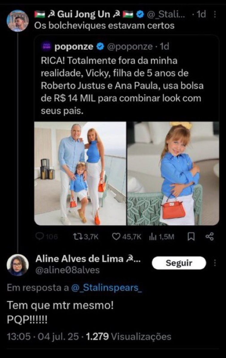 Esses bostas de seres, que se dizem humanos, não pedem a morte do Lula ou da Janja, por usar o dinheiro PÚBLICO, pra comprar o que tem de mais caro por aí.