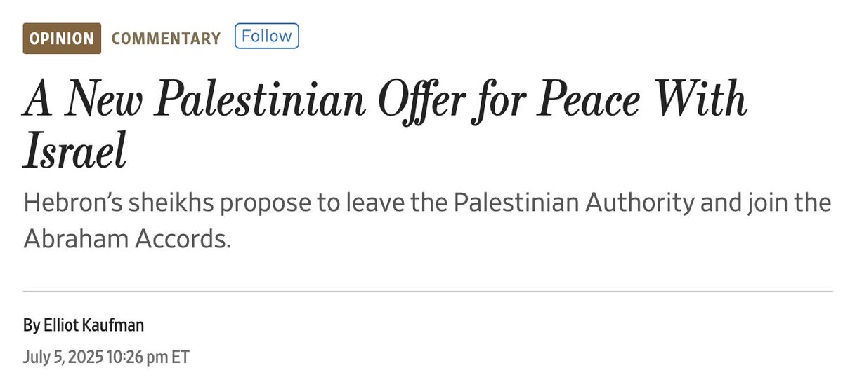 Hamza (@howidyhamza) on Twitter photo On the proposal of turning Hebron into an “Emirate” that recognizes Israel as the nation-state of the Jewish people by <a href="/ElliotKaufman6/">Elliot Kaufman</a>
A few thoughts 🧵 On the proposal of turning Hebron into an “Emirate” that recognizes Israel as the nation-state of the Jewish people by <a href="/ElliotKaufman6/">Elliot Kaufman</a>
A few thoughts 🧵