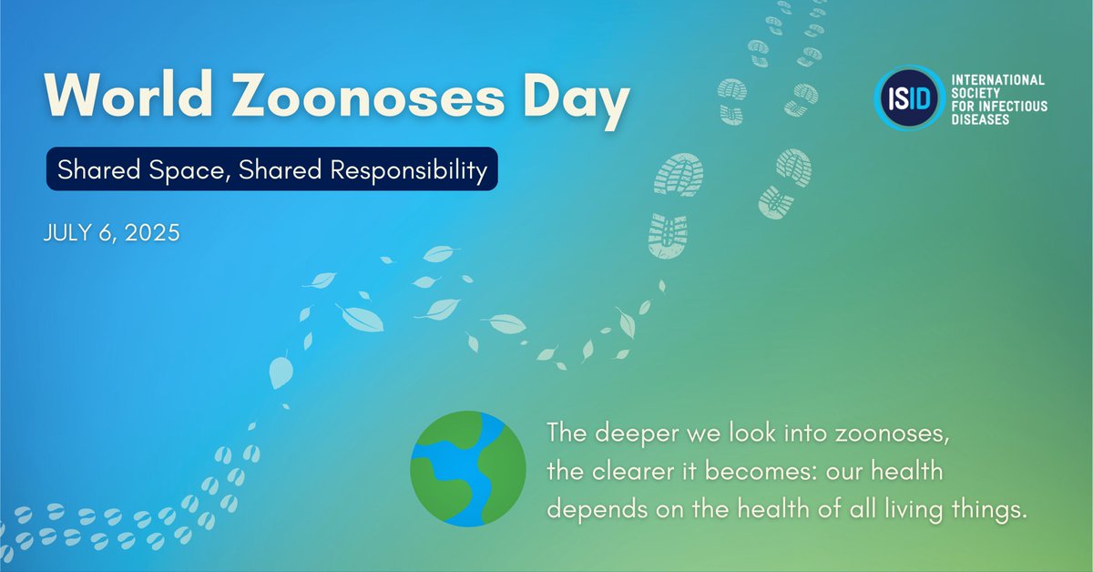 International Society for Infectious Diseases (@isid_org) on Twitter photo #WorldZoonosesDay reminds us that zoonotic diseases are a warning from a stressed planet. Over 60% of human pathogens are zoonotic, and 75% of emerging infections originate in animals. 🌍🐷🌿✨
Read more from #ISID Emerging Leader, Gultekin Unal: ow.ly/G0Bo50WkHkn #WorldZoonosesDay reminds us that zoonotic diseases are a warning from a stressed planet. Over 60% of human pathogens are zoonotic, and 75% of emerging infections originate in animals. 🌍🐷🌿✨
Read more from #ISID Emerging Leader, Gultekin Unal: ow.ly/G0Bo50WkHkn