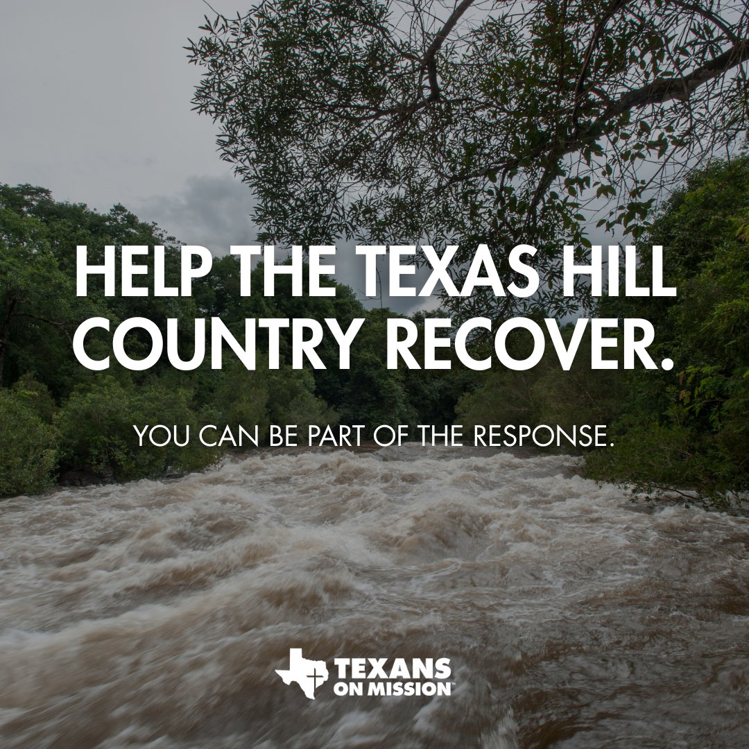 The Texas Hill Country is hurting after heavy rains caused severe flooding. TXM chaplains are on the ground providing spiritual and emotional support, and initial teams are deploying Monday with more teams following later in the week.

To help, visit texansonmission.org/hillcountry