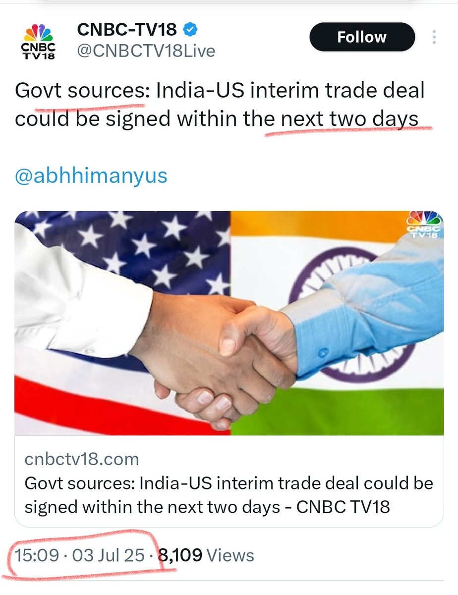 abhymurarka's tweet image. Why does India&apos;s leading business channel have to publish the exact same source based news -

1. Just before market hours and 
2. Near market closing hours 

And without any new information or proof?
