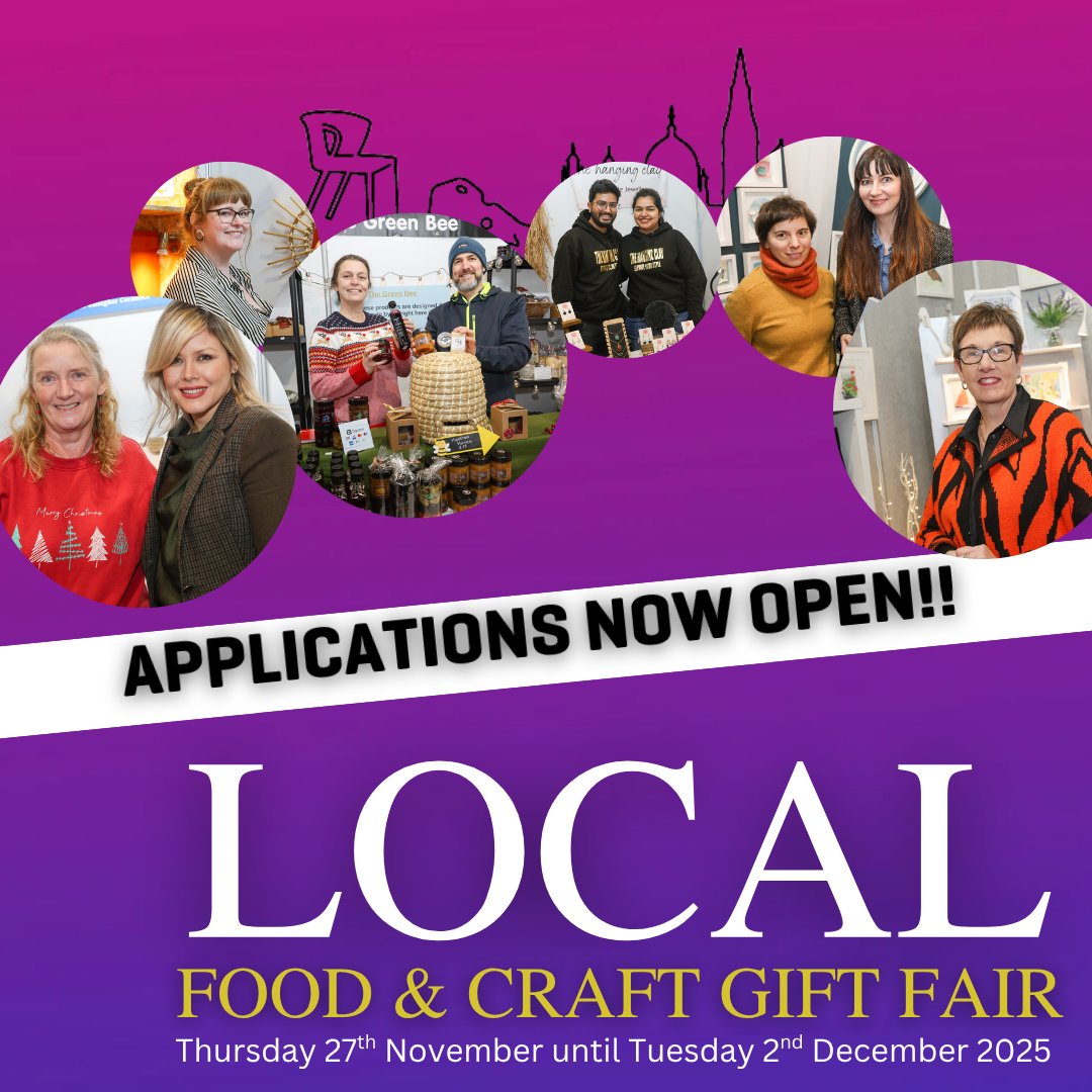 Our popular Local Food &amp; Craft Gift Fair runs from Thursday 27th November until Tuesday 2nd December 2025 at the Blackbox Theatre, Galway! 🎁🎁

Application Deadline for Exhibitors: Wednesday, July 23rd, 2025
