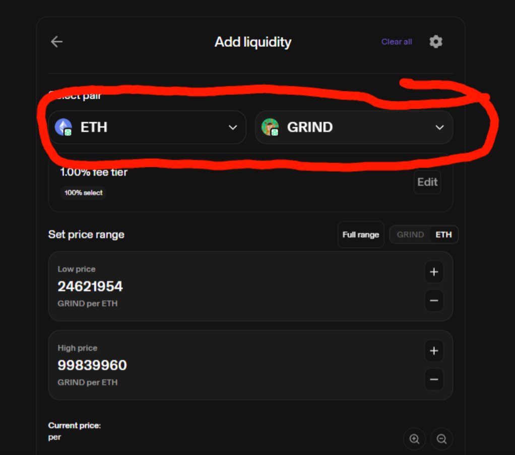 _XR8__'s tweet image. 🧵 How to Add Liquidity to the GRIND/ETH Pool on Reservoir (Abstract Chain)

So you’ve seen the GRIND LP thread and want in on the action? Here’s a step-by-step guide to adding liquidity, even if you’re brand new to this 👇

---

1. You’ll need 2 things in your AGW wallet:

$ETH…