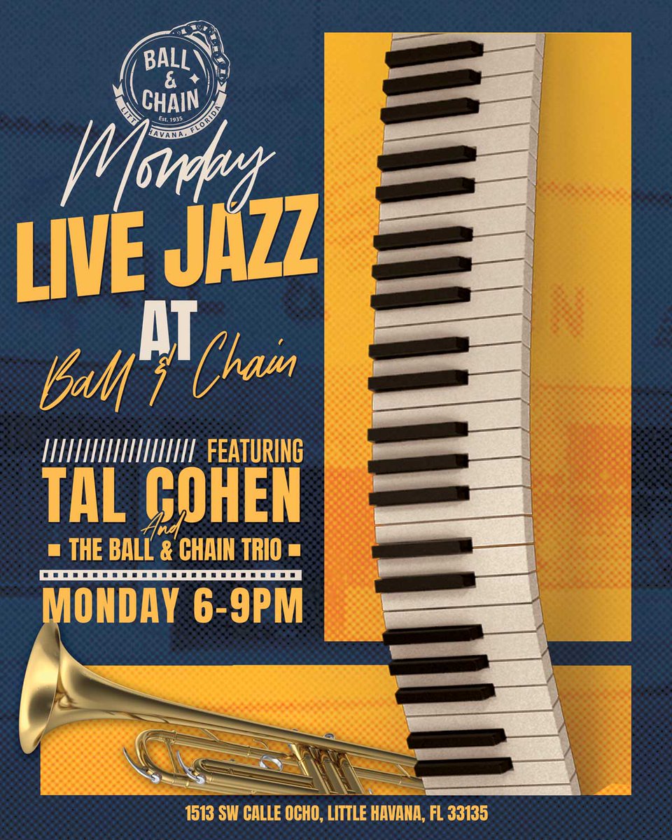 BallAndChainBar's tweet photo. TODAY: #LiveMusic NOW to 6 p.m., #HappyHour 4 to 7, #LiveJazz 6 to 9, then #MamboMonday with DJ Ivan + a FREE #SalsaClass &amp; #BachataClass, 9

TOMORROW: #Bachatuesday includes @DJJorgeCharun + a FREE #BachataLesson

#supportlocal https://t.co/kBdwIKSopr
🍍💚 https://t.co/CaOCVX5K74