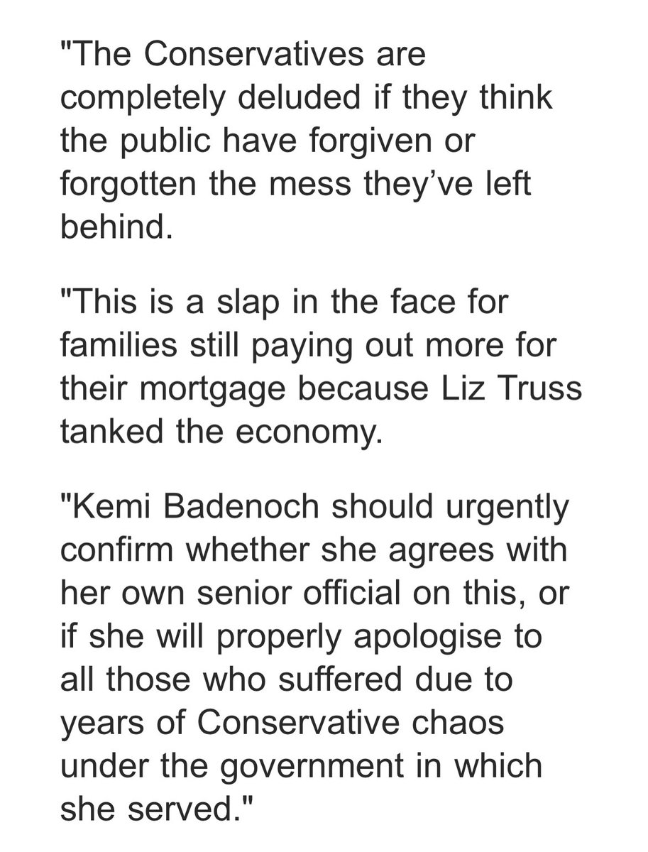 Josh Self (@josh_self_) on Twitter photo Lib Dems respond after Baroness Maclean (Badenoch’s director of strategy) told supporters the Conservative Party has ‘done the apologies’
Deputy leader <a href="/libdemdaisy/">Daisy Cooper MP 🔶</a> says: Lib Dems respond after Baroness Maclean (Badenoch’s director of strategy) told supporters the Conservative Party has ‘done the apologies’
Deputy leader <a href="/libdemdaisy/">Daisy Cooper MP 🔶</a> says: