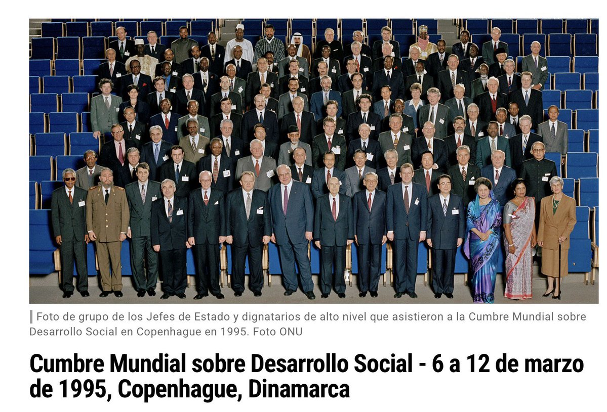 Así los líderes del mundo hace 30 años! En primera fila, la recién fallecida Violeta Chamorro.