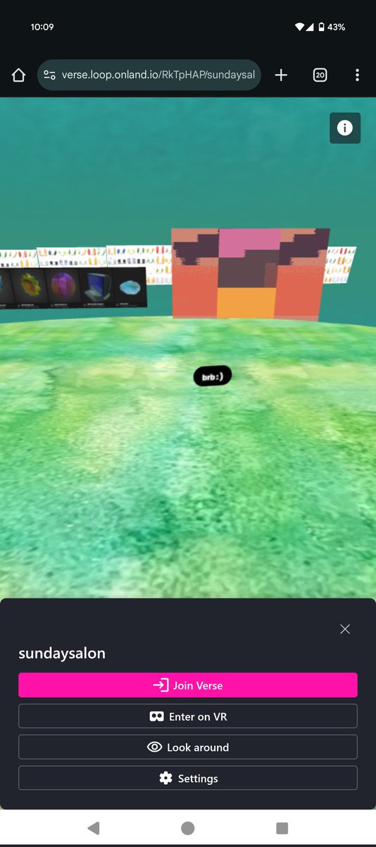 twt_cha_'s tweet image. hello @everyone 🙂 Louise Bourgeois Sunday Salon is open today at 12-2pm and 5-7pm EST - all welcome:) bring some art and join the conversation ➰‿➿ verse.loop.onland.io/RkTpHAP/sunday…
#spatialinternet #artsalon @LoopArtCritique