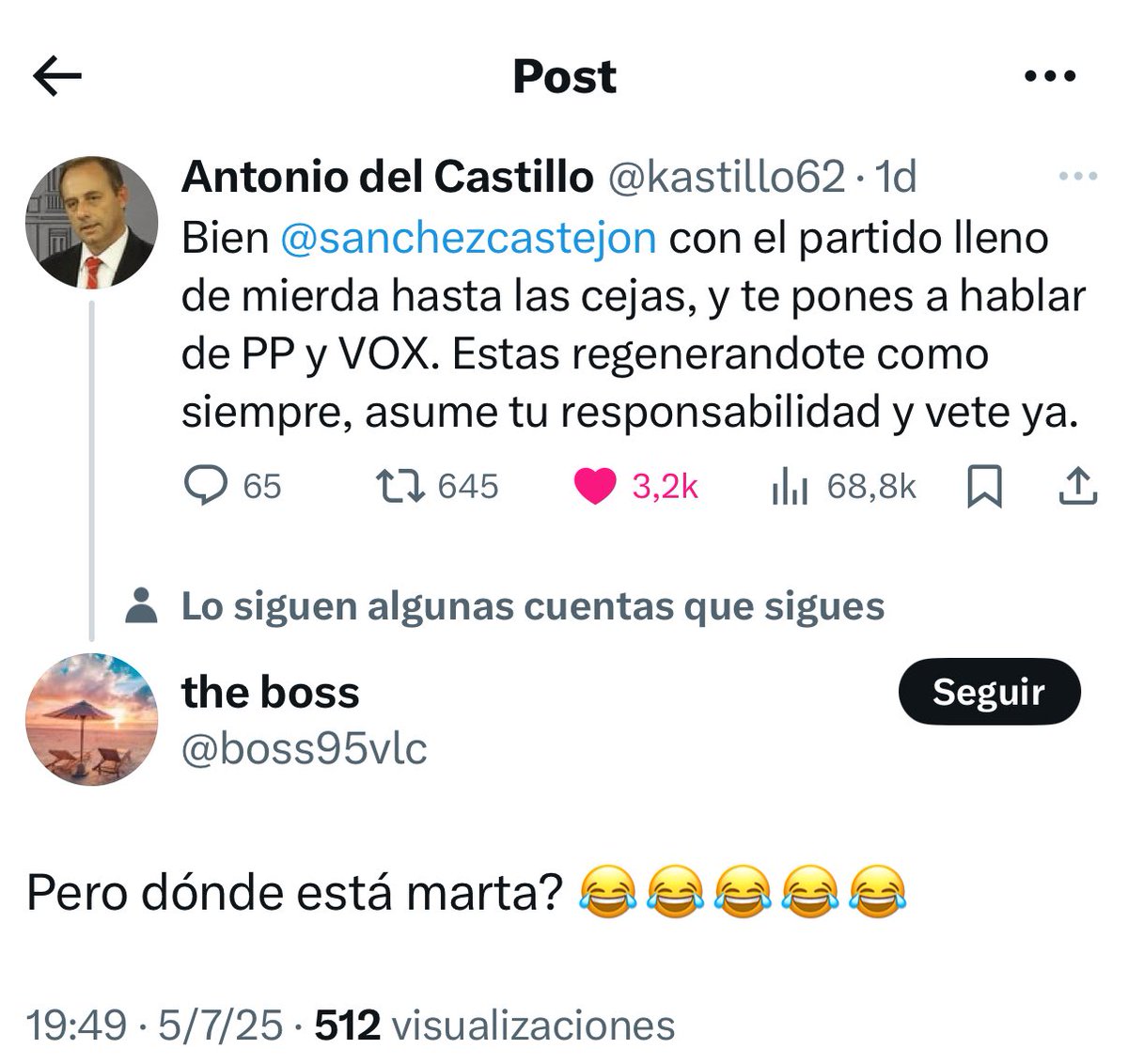 Tony (@tony_amarca) on Twitter photo Esto me parece inadmisible y fuera de cualquier valor moral.
NUNCA se juega con la vida de los hijos/as de nadie.
<a href="/policia/">Policía Nacional</a> <a href="/guardiacivil/">Guardia Civil</a> Esto me parece inadmisible y fuera de cualquier valor moral.
NUNCA se juega con la vida de los hijos/as de nadie.
<a href="/policia/">Policía Nacional</a> <a href="/guardiacivil/">Guardia Civil</a>