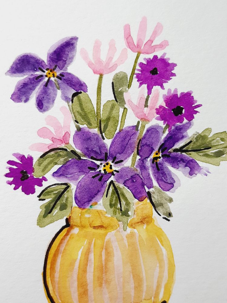 maricarjagger's tweet image. #artists do you go back to an older piece and make #improvements??? #mypaintinglife #worldwatercolourmonth2025 #FlowerReport #FlowersOnSunday #ThePowerofStories