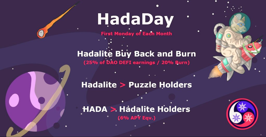 HadaNFT's tweet image. HadaDay is tomorrow...

50M HADALITE bought back this month.

30M to be 🔥 and never seen again.