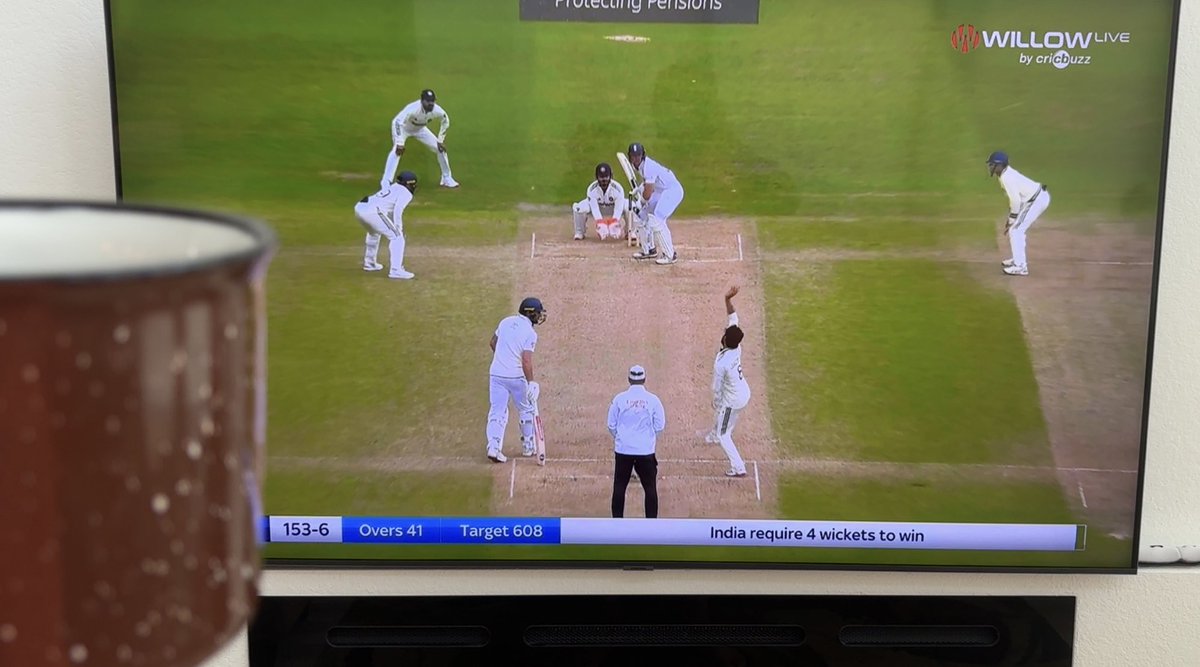 Coffee and Cricket kinda morning. Let’s go INDIA! 🇮🇳 .. four more wickets. #INDvsENG
