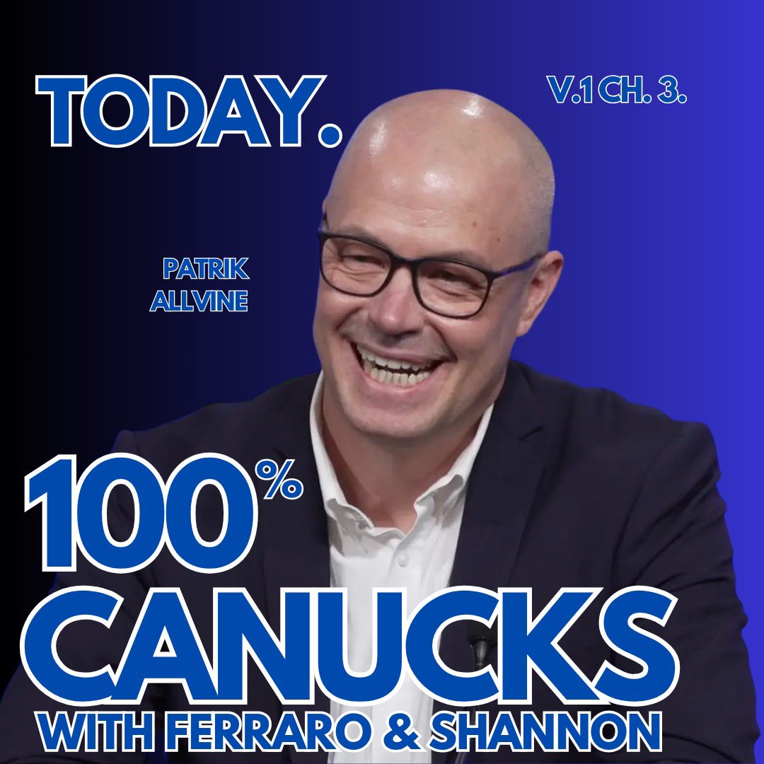 LandonFerraro's tweet image. New 100% Canucks podcast episode out now. Our guest today is @Canucks GM Patrik Allvin. youtu.be/sdcjPhjB_1U
