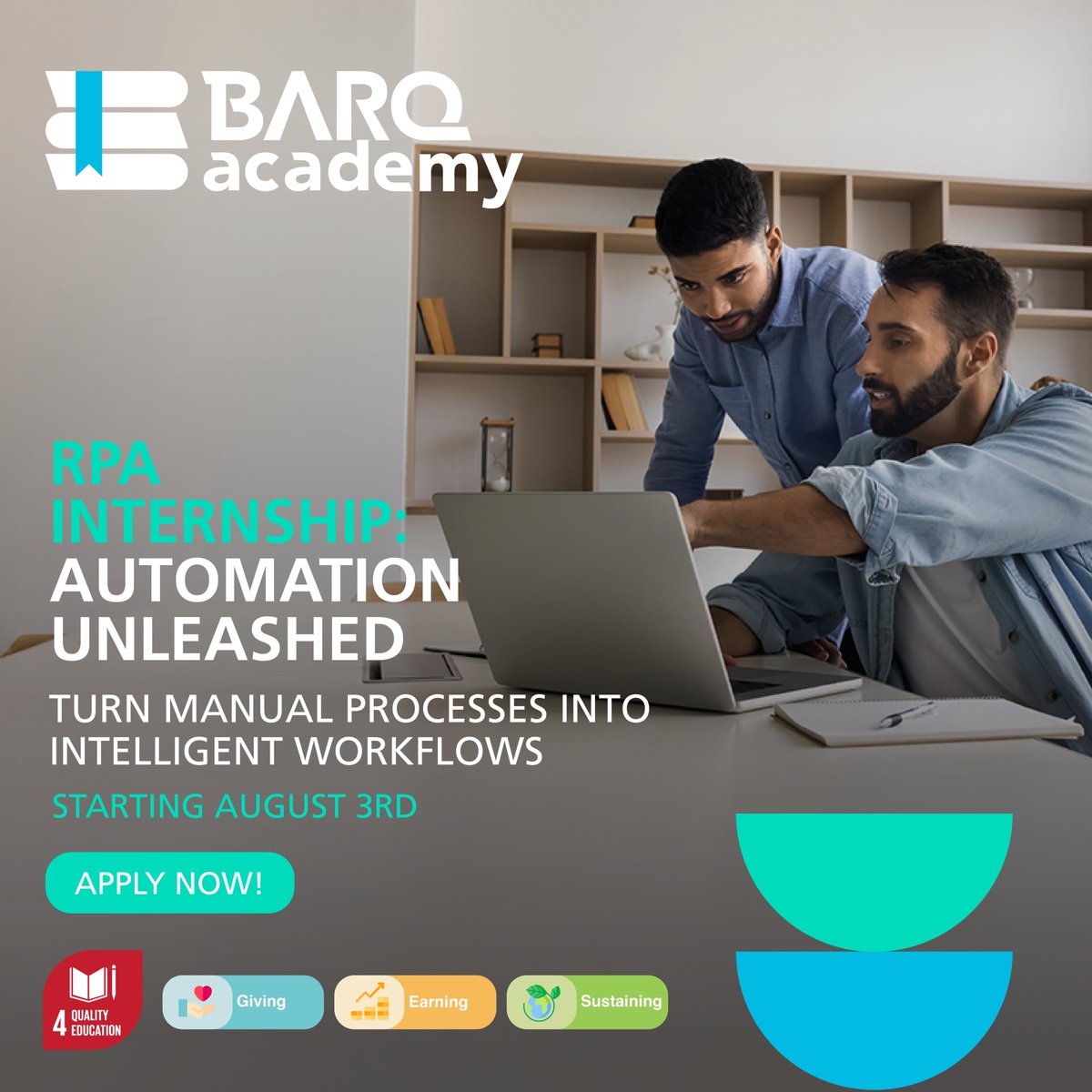 Turn technical know-how into automation mastery! BARQ Academy's paid 6-week hybrid RPA Internship in Egypt starts Aug 3. For CS, CE &amp; Mechatronics grads ready for real-world impact.

Apply: barq.academy@barqsystems.com 
Subject: Robotic Process Automation(RPA) Internship 2025-EGY