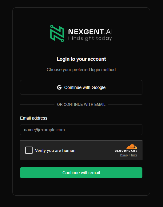 NexgentAI's tweet photo. 🚀 New Login Option: Sign in with Google is now live!

We’ve just rolled out Google login to make it faster and easier to access your Nexgent account. No more digging through your inbox for magic links – just click and go.

✅ Seamless access
✅ One-click login
✅ Solves issues some Gmail users had with email OTP delays

More login options coming soon – including wallet-based authentication 👀