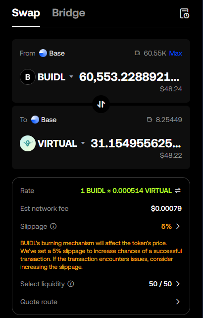 [ 버츄얼 제네시스 - BUIDL 후기 ]
<a href="/virtuals_io/">Virtuals Protocol</a> <a href="/KaitoAI/">Kaito AI 🌊</a> 

버빵단 탈출하고 오늘 처음으로 런치패드 참여해봤습니다!

LILY랑 BUIDL 고민하다가 BUIDL 들어갔네요 ㅎㅎ

" 결과는 대략 1천 포인트 당 2불 정도..! "

물론 빨리 팔았으면 거의 4불 정도에도 됐을 거 같은데
트젝도 계속 씹히고.. 제가