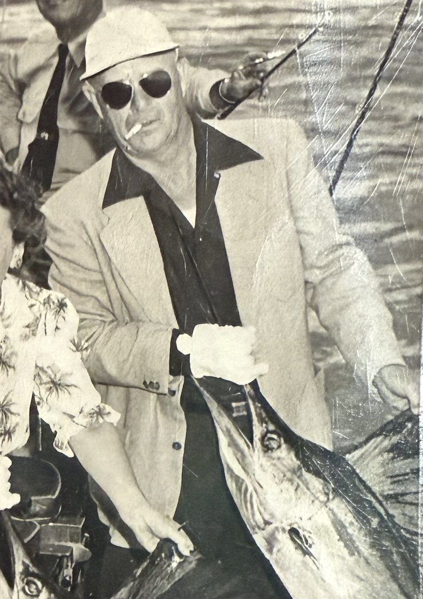 I’ve vacationed in this old sea house in Maine since I was 11 years old. This picture has fascinated me since I was a kid. Who is the man in the white hat? What’s his profession? How many people has he killed? It might be the manliest a man has ever looked in a photo. Any sleuths