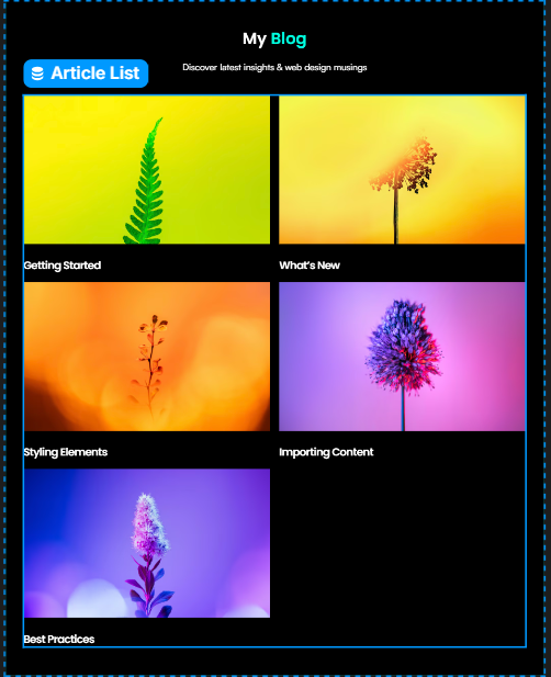 AbleJ_design's tweet photo. 📚 Missed Day 4 &amp; 5 due to exams, but catching up strong!
🗂️ Day 4: I built a responsive CMS-style grid with placeholder data
🎞️ Day 5: I used a Lottie animation to bring my About Me section to life.
Do you prefer subtle or bold animations in UI?
#ONCBDailyChallenge #UXDesign https://t.co/mzMEc6lOtF
