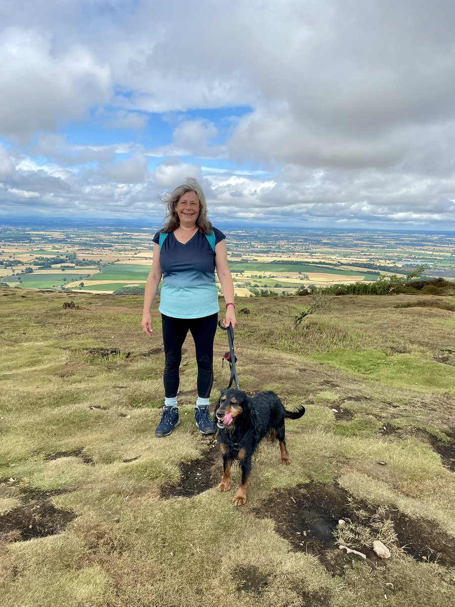 lmvaughan11's tweet image. Walk 15/20 of my #WalkTheWrekin challenge in memory of Lily-May done today with lovely Louise from my @RoadPeace family 💜 Sadie loved the breeze & the wind gave us wild hair! 🤣 Please donate if you can – road deaths are sudden & devastating. 🙏🏼 #DoitforLily