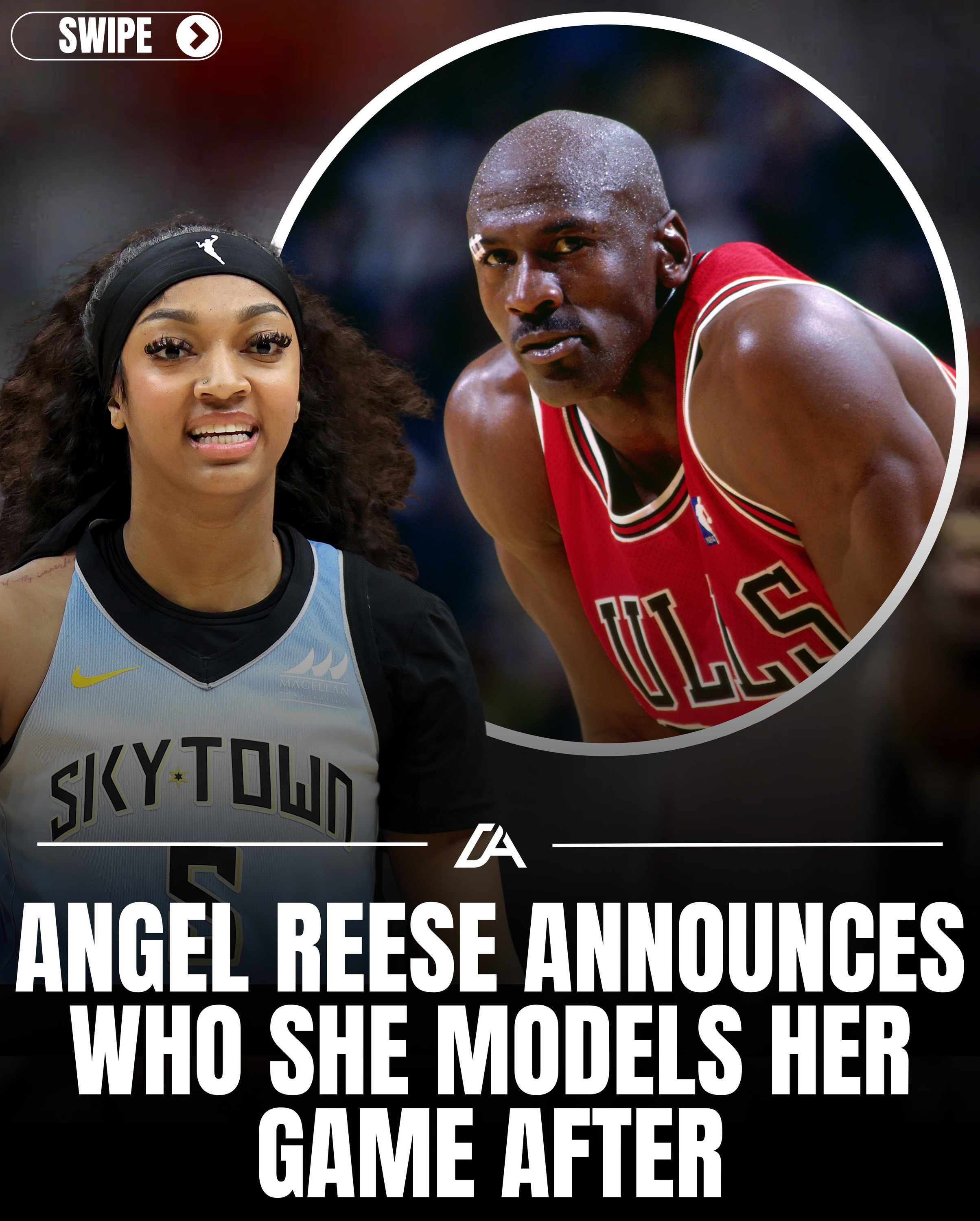 Daily Athlete on X: "Angel Reese didn't just grow up watching greatness...  she studied it. The Sky star revealed she modeled her game after none other  than Michael Jordan. The footwork, the