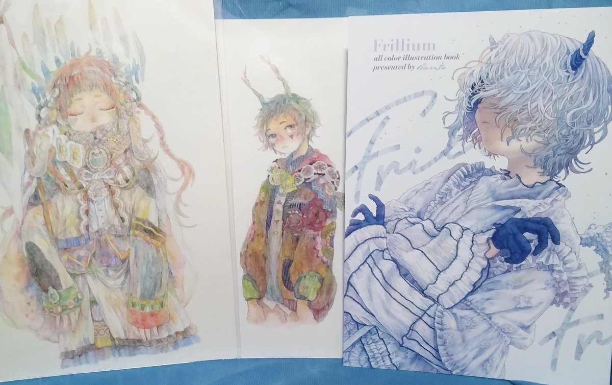 ume_q86's tweet image. るん太(@runta1210)さんの画集と原画をお迎えさせて頂いた😭✨
ずっと好きなイラストレーターさんだったのでめちゃくちゃ嬉しい…