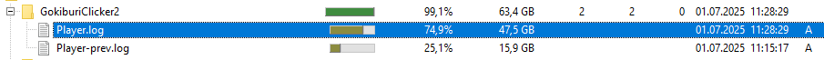 bron993's tweet photo. @cook_yukkuri It's located in %AppData%\..\LocalLow\DefaultCompany\GokiburiClicker2, if you run the game for long periods of time (which you need for the gold/diamond cockroach), then the file can get really big, which caused issues for me https://t.co/YUpCznGWnV