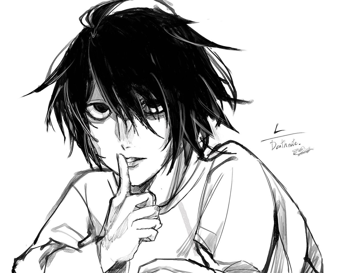 Springrain_326's tweet image. デスノートちゃんと見たい
 #DEATHNOTE  #イラスト   #illust