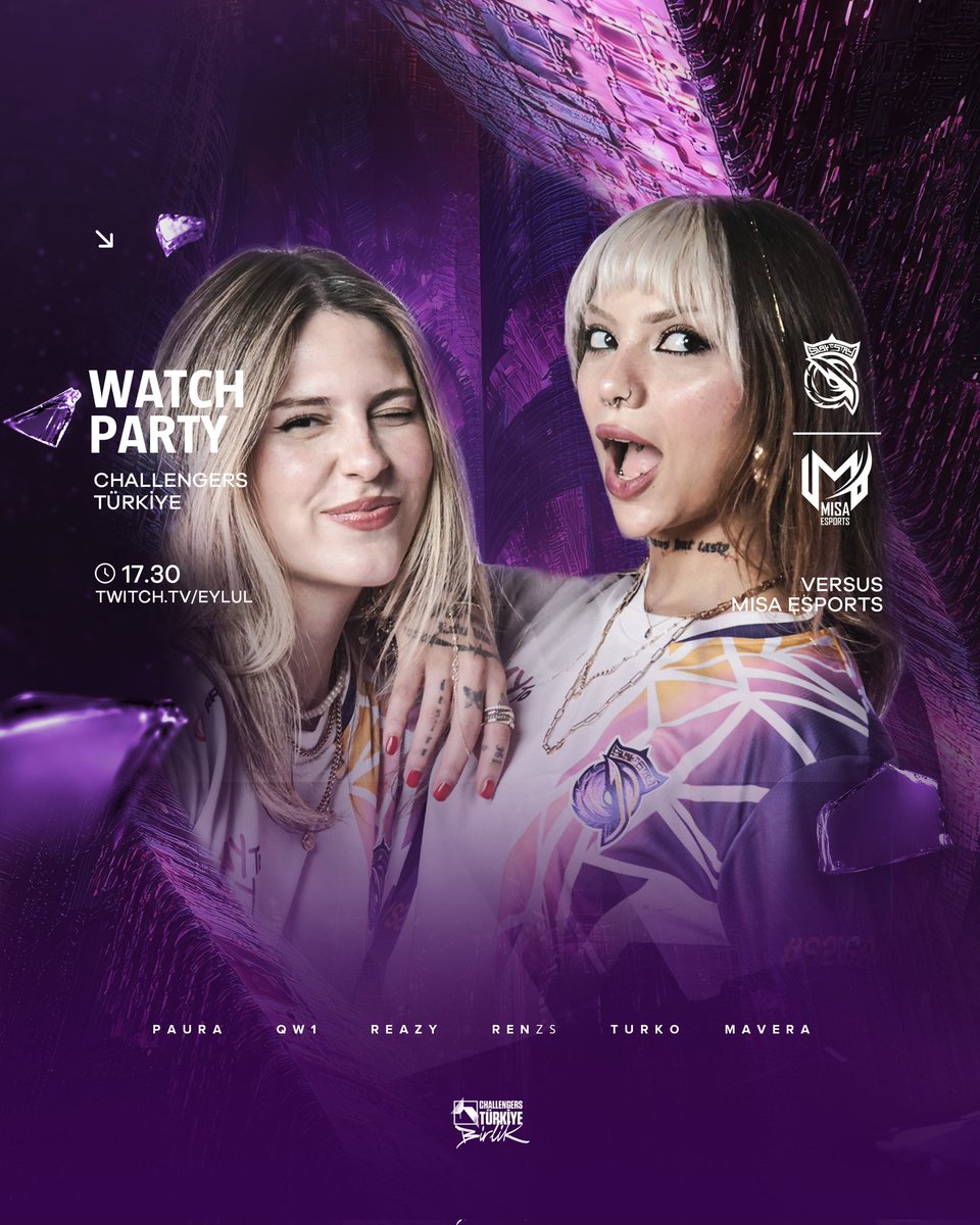 Bugünkü maçımızı Eylül ve Eplis'in ortak yayınıyla birlikte izliyoruz! 🥳

🎉 Watch Party yayınımız başladı!

📺 twitch.tv/eylul
