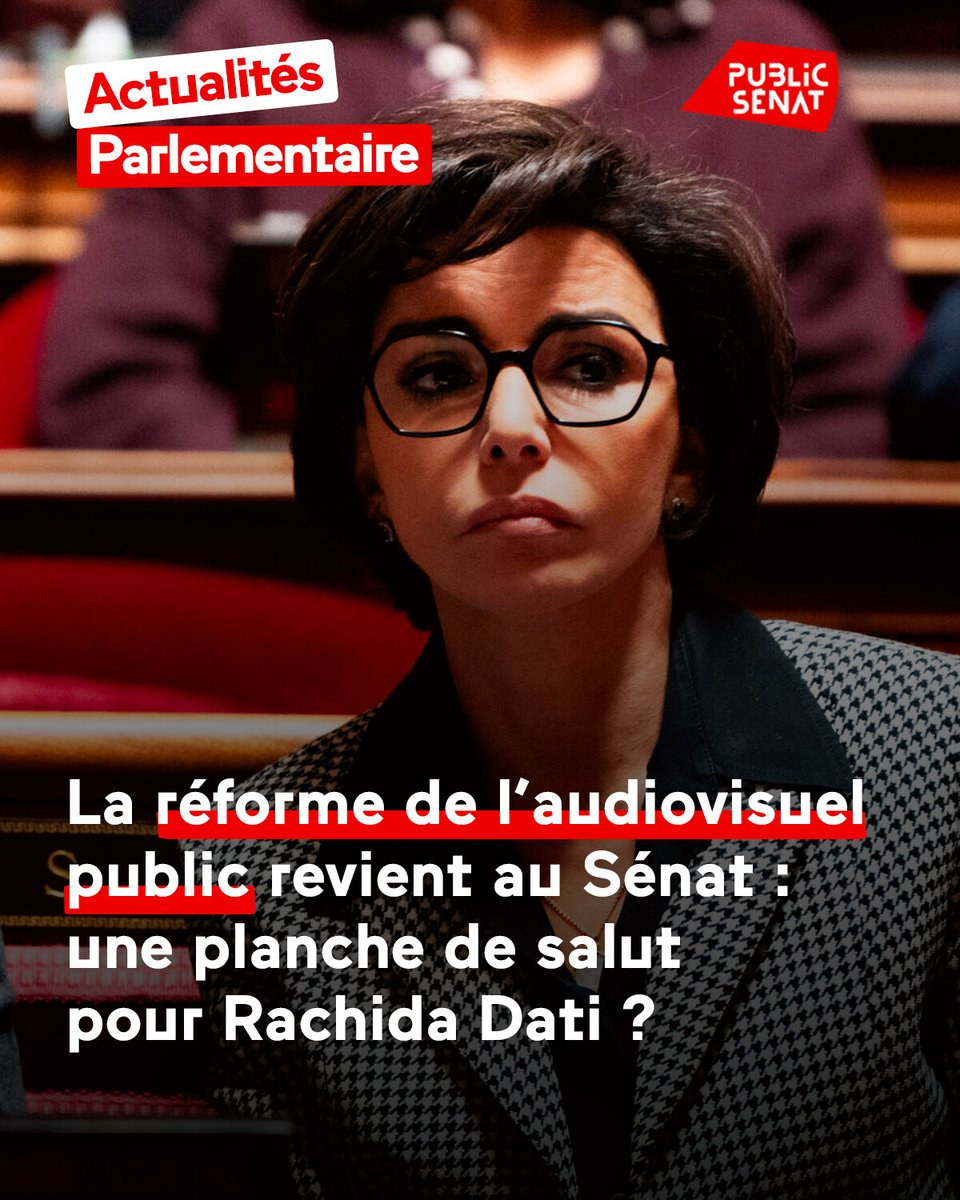 Après son rejet par l’Assemblée nationale, l’examen de la proposition de loi sur l’audiovisuel public revient en seconde lecture au Sénat à partir du 10 juillet

➡️ go.publicsenat.fr/DCn
