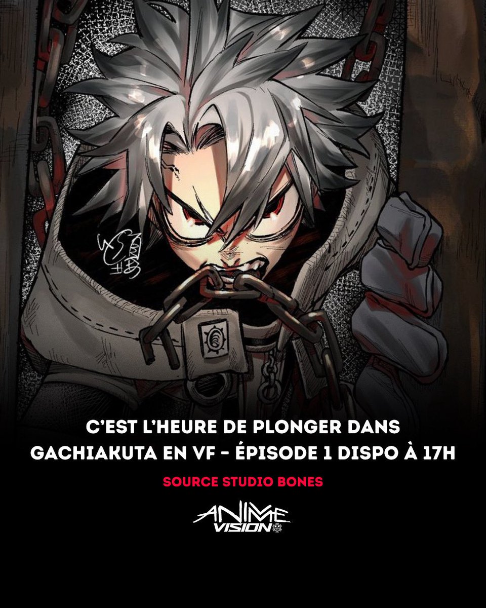 AnimeVisionTv's tweet photo. C’est l’heure de plonger dans Gachiakuta en VF – Épisode 1 dispo à 17h🚨#gachiakutamanga #crunchyroll #animesama https://t.co/bcNQUWsOiC