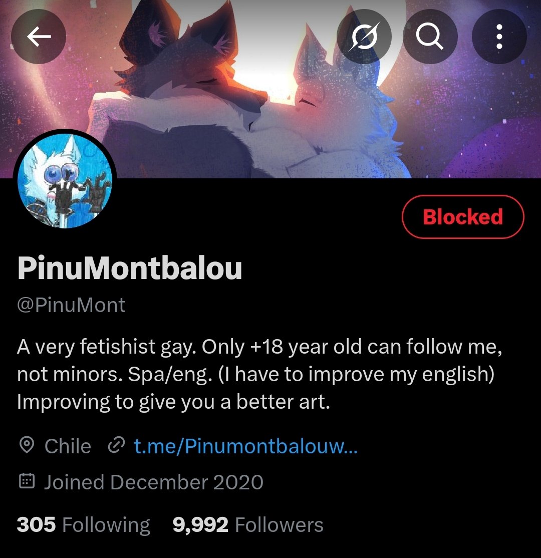 Blocking anyone on my followers that i see following this guy btw yall are fucking gross
