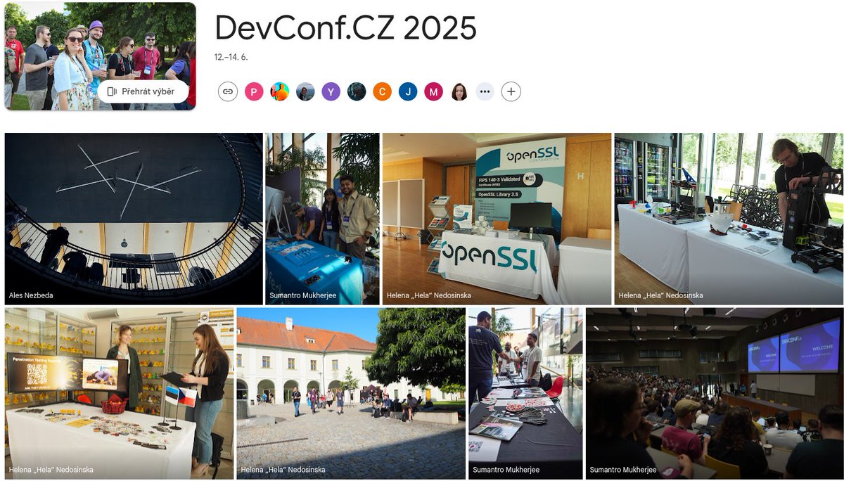 x14c3's tweet image. Byly zveřejněny videozáznamy a prezentace, dostupné z programu pretalx.devconf.info/devconf-cz-202… , a fotogalerie photos.app.goo.gl/2UfSURemiMLFQV… z open source komunitní konference DevConf.CZ 2025 konané od 12. do 14. června  v Brně.
@devconf_cz #DevConf_CZ
youtube.com/playlist?list=…